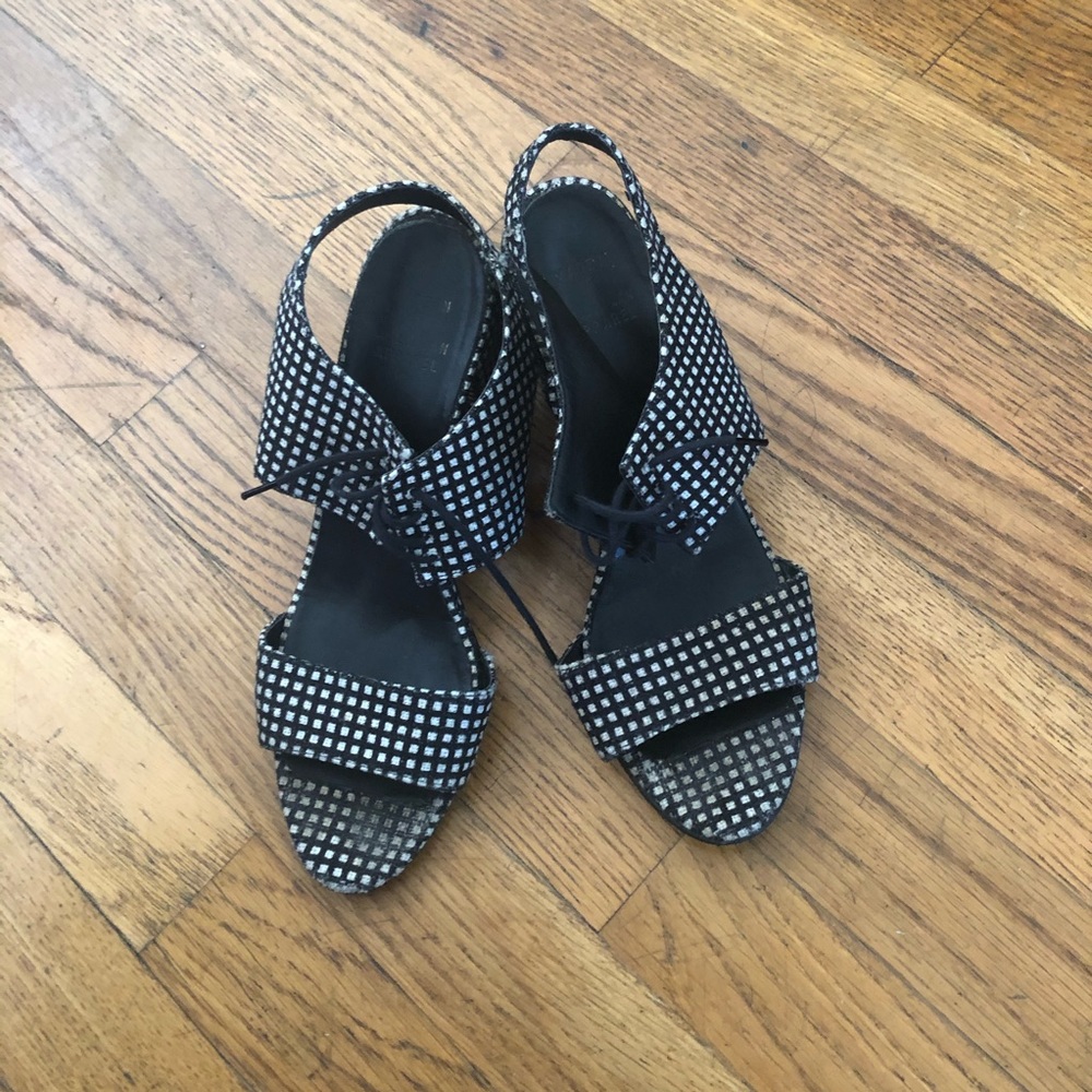 American Apparel Canvas Block Heel Sandals